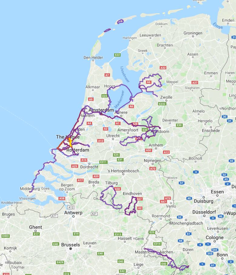 Cycling Map as of 2018.